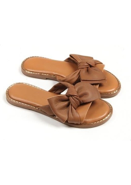 131702 Fiyonk Detaylı Terlik Hakiki Deri Taba fiyatları