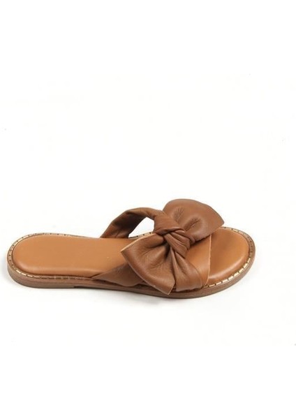 131702 Fiyonk Detaylı Terlik Hakiki Deri Taba modelleri