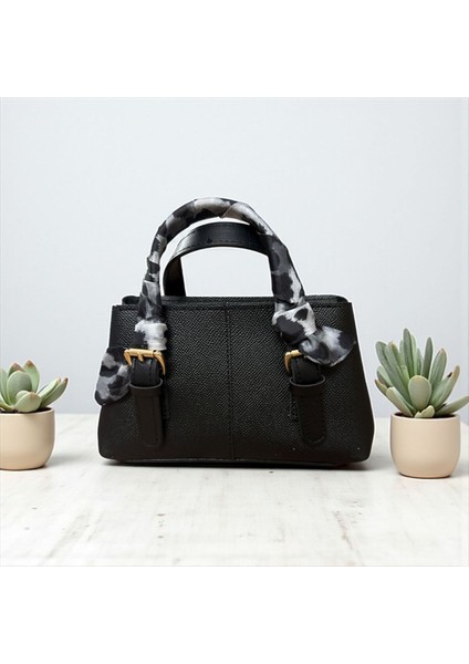 Kadın Fularlı Mini El Omuz Çanta