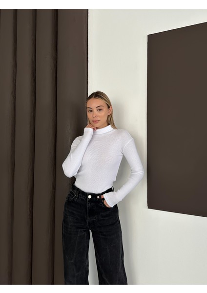 Unisex Pamuklu Balıkçı Yaka Boğazlı Kazak modelleri