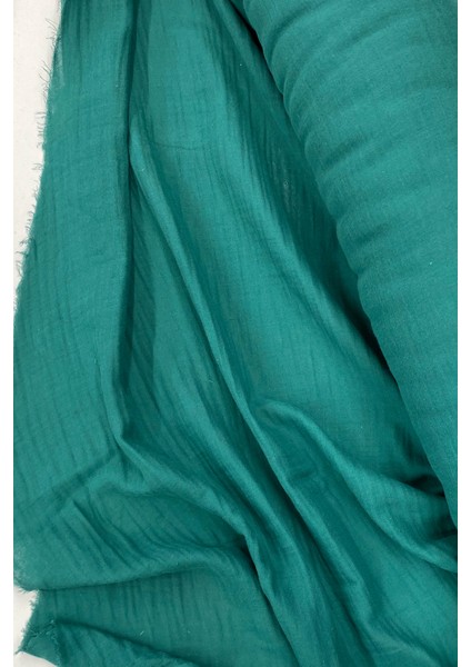 Çok Amaçlı Müslin Pamuklu Bebek Örtü ve Battaniye Kumaşı Müslin Bez Petrol Yeşili 41