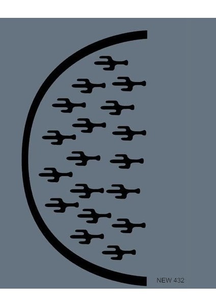 Rich New Seri N-432 Stencil 35X25 cm