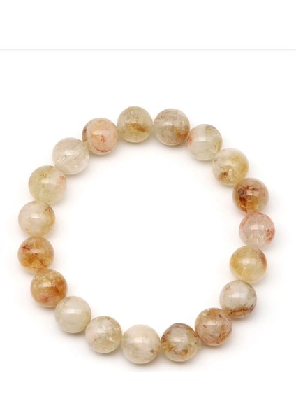 Sitrin Doğal Taş Bileklik 10 mm Yuvarlak Kesim