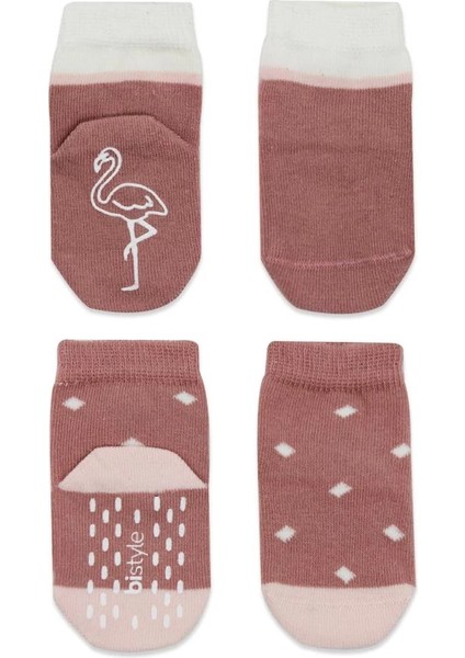 Bfs Bistyle Hayvan Figür Kaymaz Kız Soket Çorap 2'li BS10120 Pudra modelleri