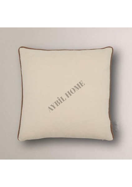 Biye Detaylı Düz Kırlent Kılıfı