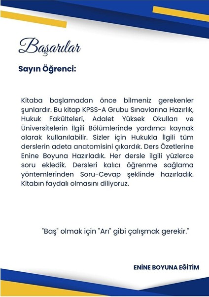 Kpss-A Grubu Hukuk Özel Ders Notları fiyatları
