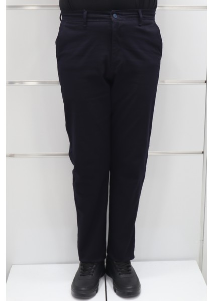 Fistan Store Erkek Düz Yüksek Bel Rahat Kalıp Boru Paça Keten Pantolon