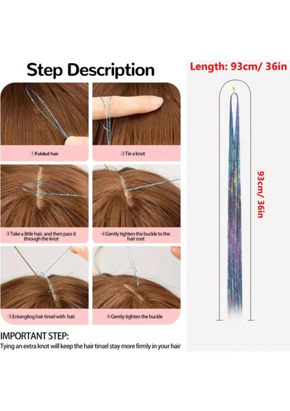 Kadın Hair Tinsel Parlak Simli Saç Süsü fırsatları