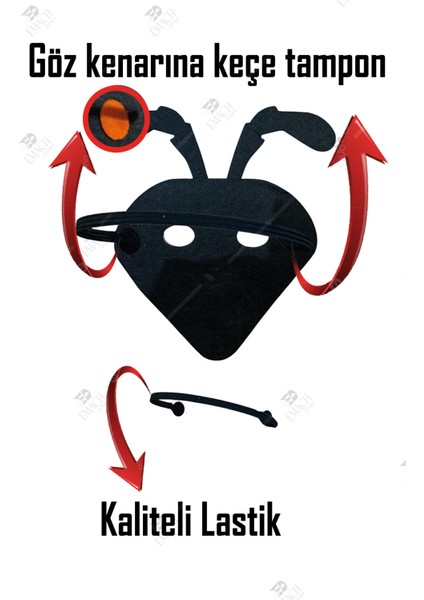 Karınca Maske Kaliteli Keçe Hayvan Figürlü Maske modelleri