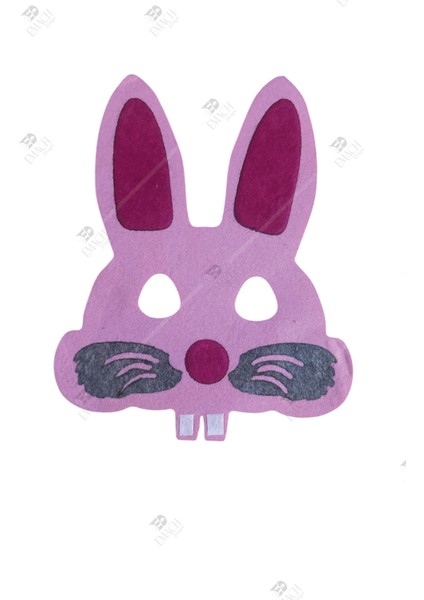 Tavşan Maske Kaliteli Keçe Hayvan Figürlü Maske