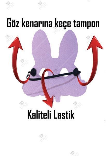 Tavşan Maske Kaliteli Keçe Hayvan Figürlü Maske modelleri