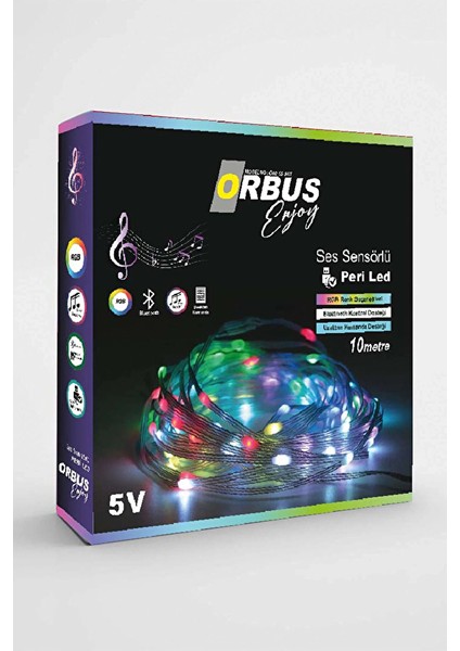 4 Adet Orbus Ses Sensörlü Peri LED