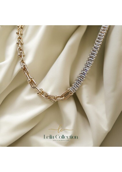 “tiffany Parıltısı” Çelik Taşlı Kolye