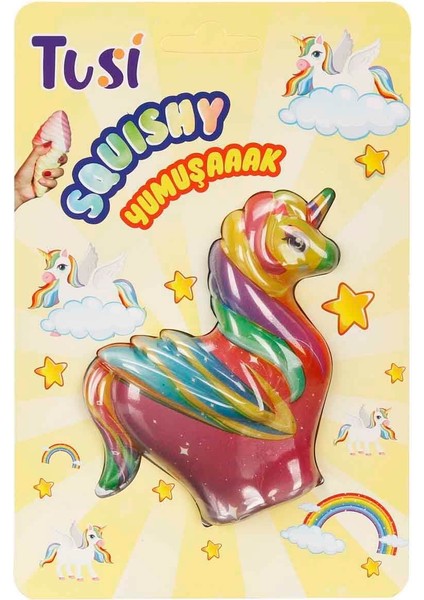 Squishy Unicorn Figürü: Kawaii Slow Rising Tek Boynuzlu At! Stres Atan Yumuşacık Oyuncak