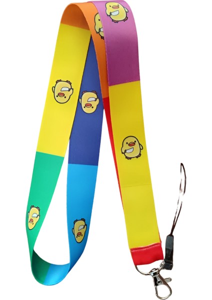 Civciv 3 Desenli Boyun Askı Ipi ve Telefon Askısı + Kartlık