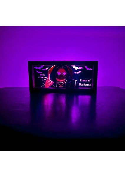 Ozzy Osbourne - Prince Of Darkness LED Işık Kutusu 🦇🎸