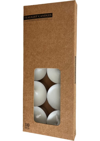 Tealight Renkli Mum Kraft Paket 10'lu 2 Adet