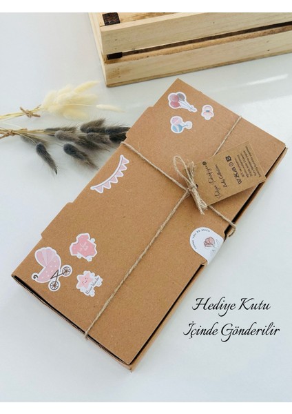 Ftbabycollection Müslin & Bambu Yenidoğan Hediye Seti (Battaniye, Mendil, Önlük, Zıbın, Çorap)