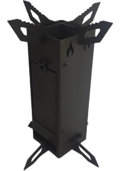 Model Rs (Roket Soba), Kampçı Sobası, Odun Ateşinde Çay, Taşınabilir-Portatif Soba, Sac Tava modelleri