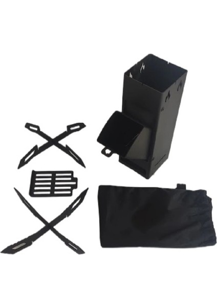 Model Rs (Roket Soba), Kampçı Sobası, Odun Ateşinde Çay, Taşınabilir-Portatif Soba, Sac Tava indirimleri