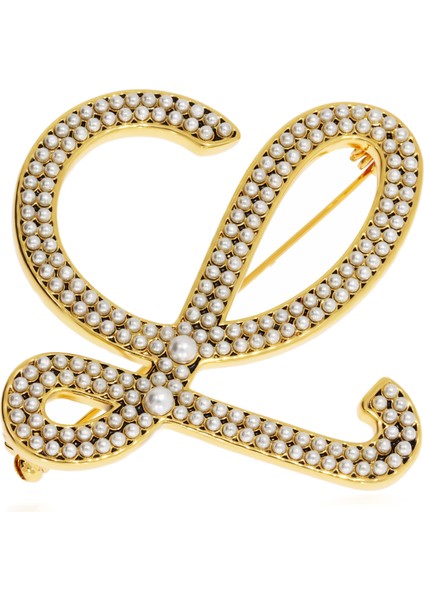 Kadın Inci Detay Gold Renk Modern Broş