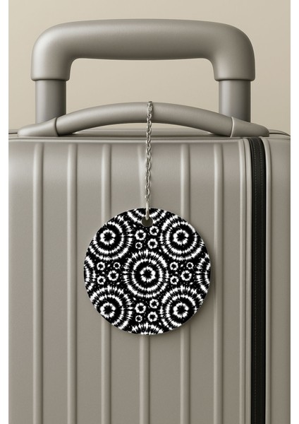 Pleksi Zincirli Bavul Etiketi Seyahat Tatil Için Tasarım Valiz Etiketi Sanatsal Organizm