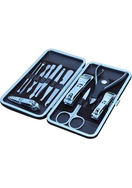 Çantalı Manikür Pensi Profesyonel ve Manikür Pedikür Seti 13 Parça Tırnak Eti Itici ve Cımbı indirimleri