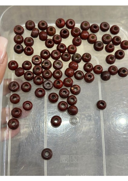 75 Adet 1 cm Bambu Bordo Delikli Boncuk fiyatları