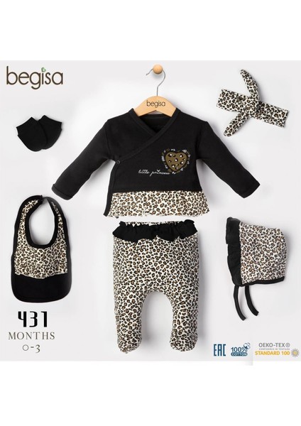 Begisa 5'li Set Leoparlı Hastane Çıkışı %100 Pamuk modelleri
