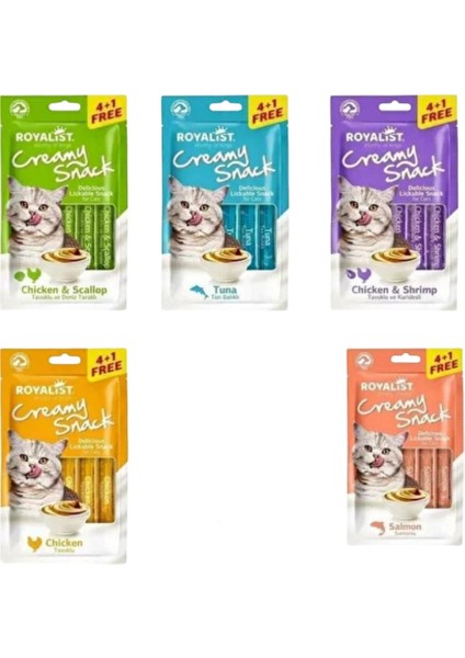 Creamy Snack Kedi Ödül Maması – 5’li Paket