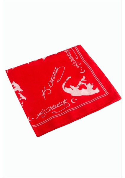 Atatürk Imzalı Desenli Bandana 50*50 modelleri