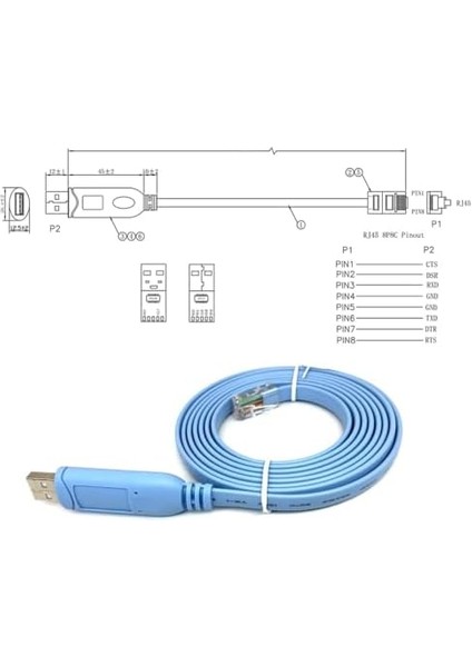 1.5 Metre Veri Kablosu Dönüştürücü USB To Ethernet/lan Kablo, FT232RL Çip, (Bilgisayar USB Çıkışından Internet Çalıştırmaz) fiyatları