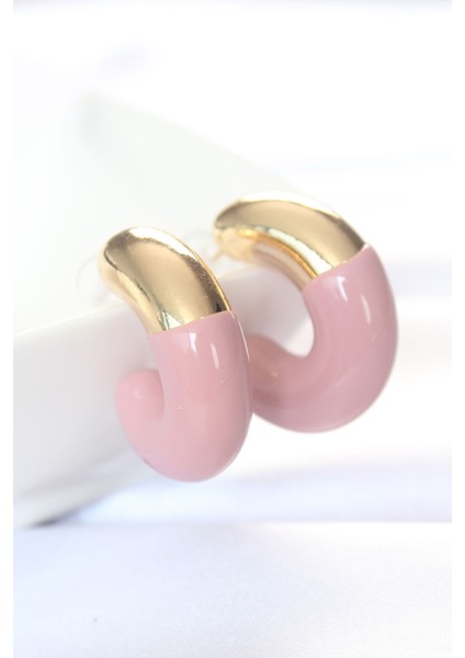 Ccb Gül Kurusu Gold Çift Renk Küpe - TJ-BKP8872