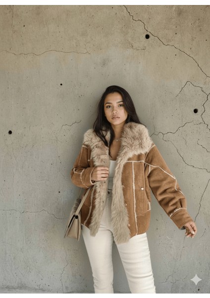 Yakası Kürklü Ceket