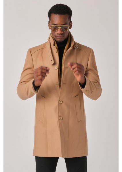 Erkek Kaşe Kaban – Çıkartılabilir Fermuarlı Ribanalı Yaka, Slim Fit Italyan Kesim, Şık ve Fonksiyonel Bej, Taba, Kahverengi, Gri, Siyah modelleri