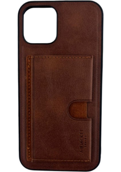 Kartlıklı Tutacaklı Iphone Hakiki Deri Koruyucu Kılıf Iphone 12/12 Pro modelleri