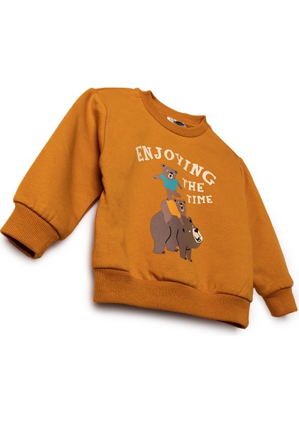 Erkek Bebek Sweatshirt Şardonlu Iki Iplik Uzun Kol modelleri