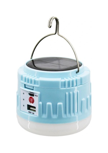 USB - Solar Şarjlı Askılı Kamp Lambası - Powerbank (5324) fiyatları
