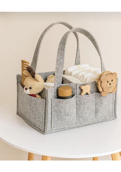 Keçe Bebek Bakım Çantası Organizer Düzenleyici Çanta