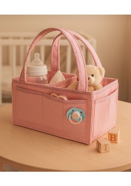 Keçe Bebek Bakım Çantası Organizer Düzenleyici Çanta