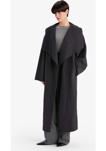 Regular Fit Düğmeli Uzun Kaşe Kaban F6322AX25WN fiyatları