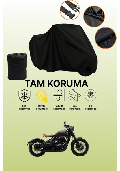 Siyah Jawa Perak Uyumlu Motor Branda, Koruyucu Örtü, Motosiklet Brandası
