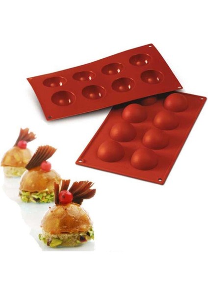 Yarım Küre Silikon Kalıp Çok Renkli ECMELNM361