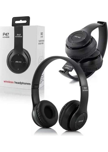 Bluetooth Kablosuz Kulaklık Siyah Wireless 5.0 Kulak Üstü Uzun Pil Ömrü - MCT4885-7479 modelleri