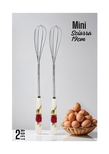 Sciarra Mini Çırpıcı Seramik Saplı 2 Adet