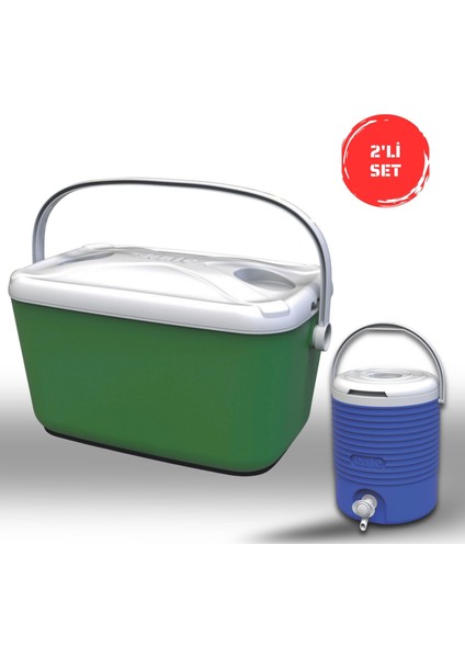 Buzluk Termos Set-30 Lt Buzzy Buzluk Termos (1178 Cooler Box)+ +6.5 Lt Erciyes Piknik Termos (1403 Cooler Jug)