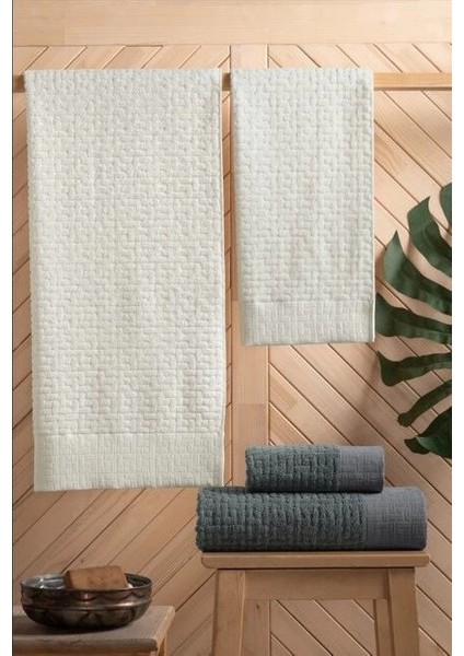 Altınbaşak Bambi Banyo Seti Antrasit Krem