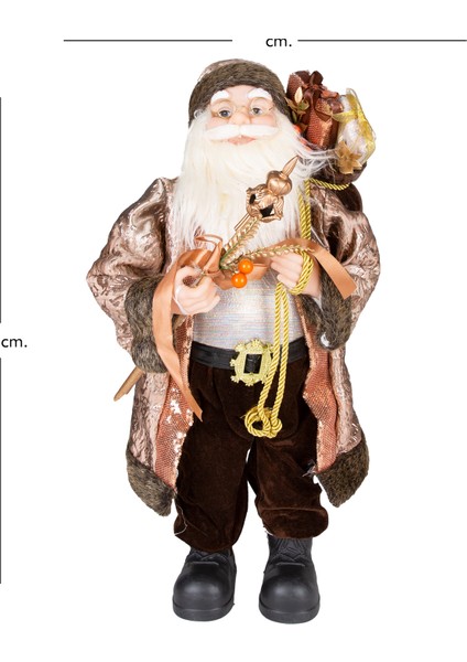 Yılbaşı Noel Baba, Asalı, Kahverengi - 32X60 cm fırsatları