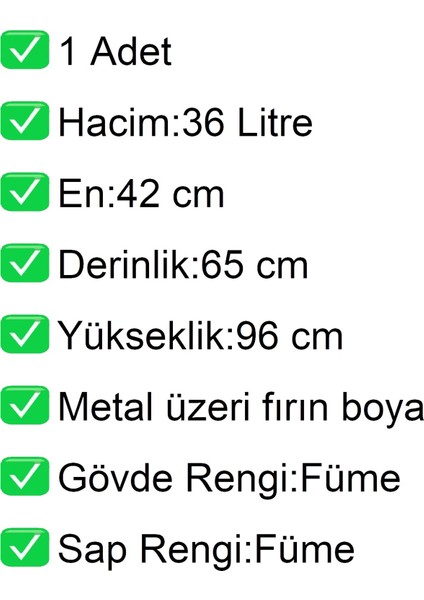 MA36 Şarküteri ve Kuruyemiş Metal Market Arabası 36 Litre Füme fiyatları