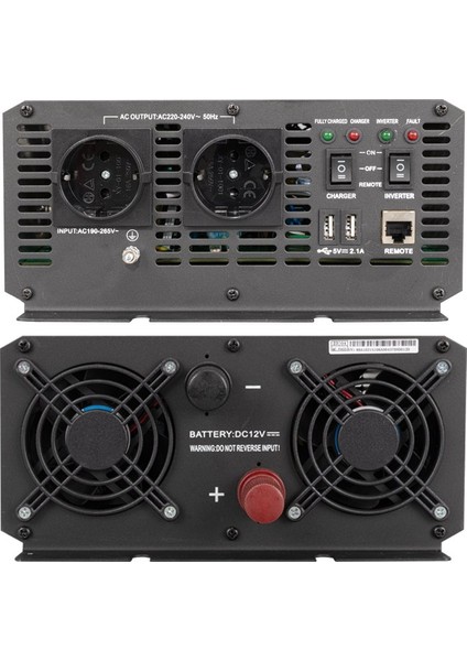 TSI1000W 12 Volt 1000 Watt Tam Sinüs Şarjlı Inverter modelleri